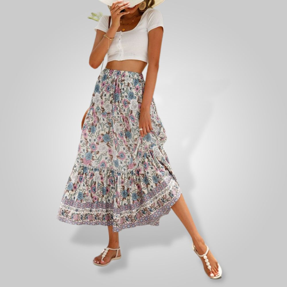 Kaylee | Letnia spódnica boho dla kobiet | Długi