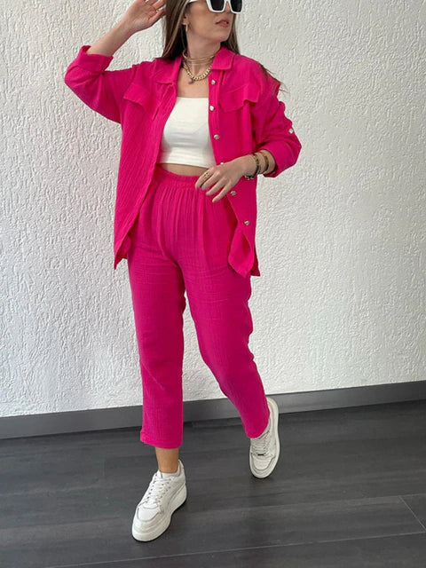 Zoe - Slim Fit and Elegant Two-Piece Set | Blouse and Pants