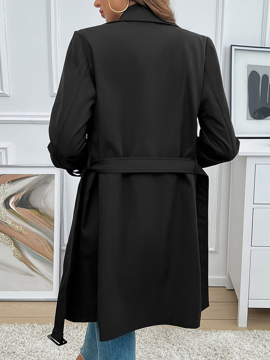 Clarinda | Double-Breasted Mid-Length Trench Coat
