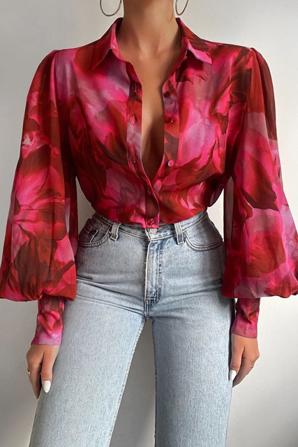 Elena Blouse - Soft Stretch Material Blouse