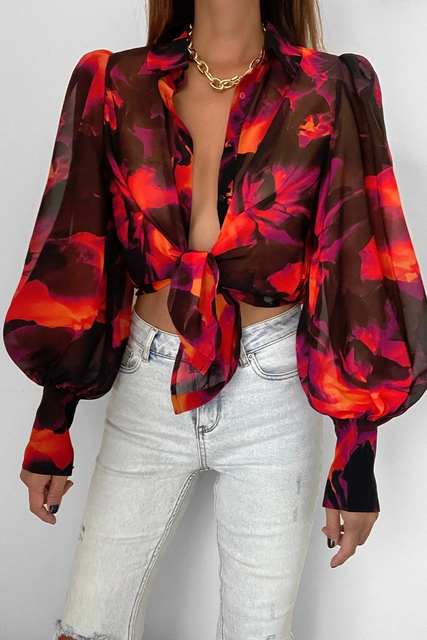 Elena Blouse - Soft Stretch Material Blouse