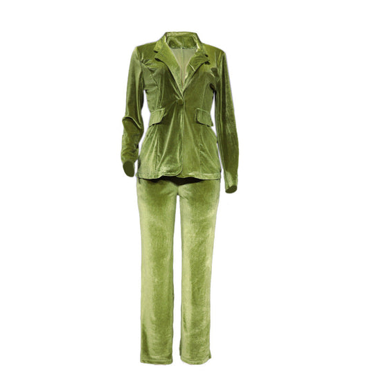 Clarissa | Elegant Velvet Two-Piece Suit