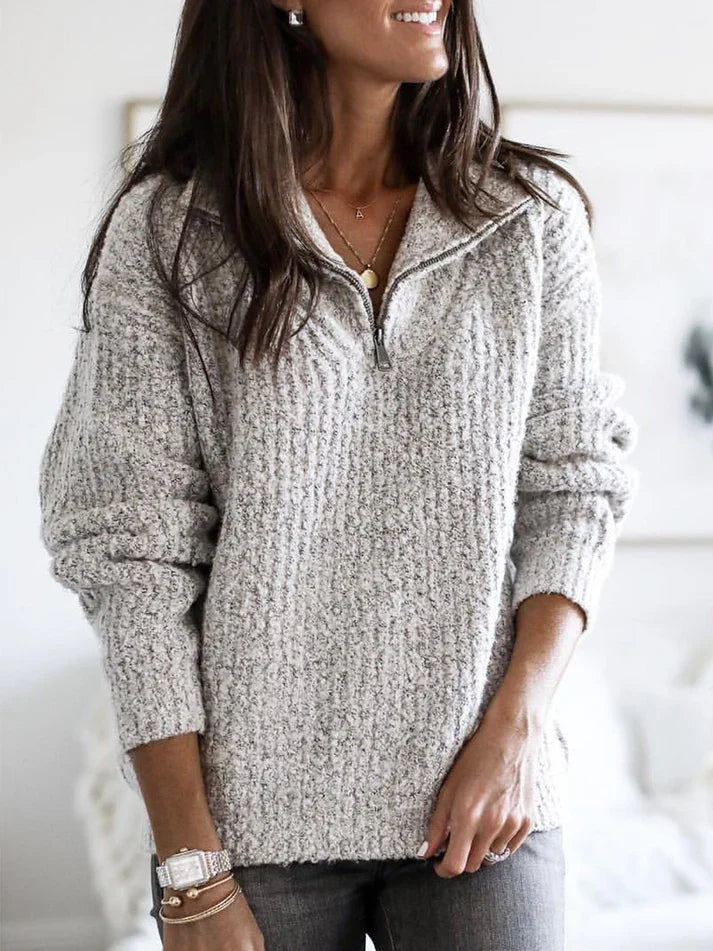 Stylish Zip-Up Sweater for Women