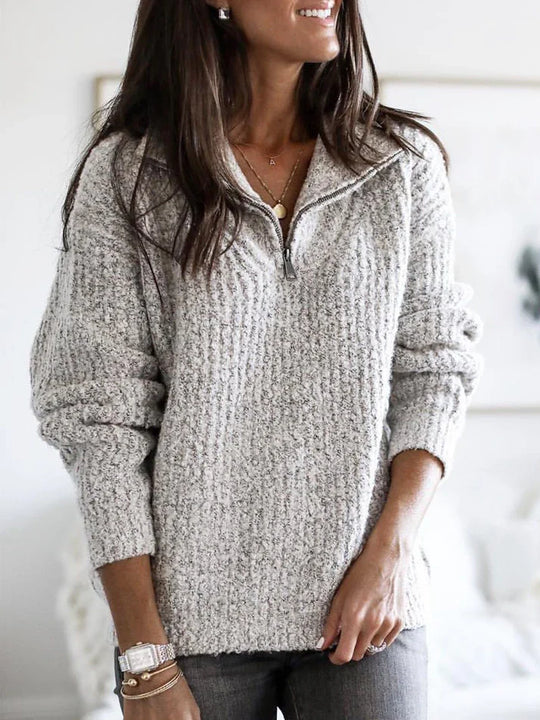 Stylish Zip-Up Sweater for Women