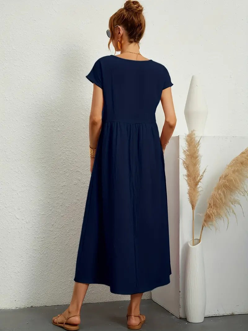 Corsica - Summer Dress With Solid Bag