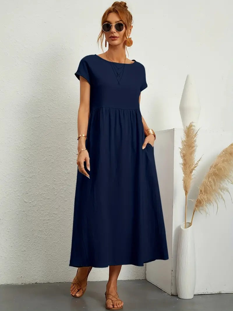 Corsica - Summer Dress With Solid Bag
