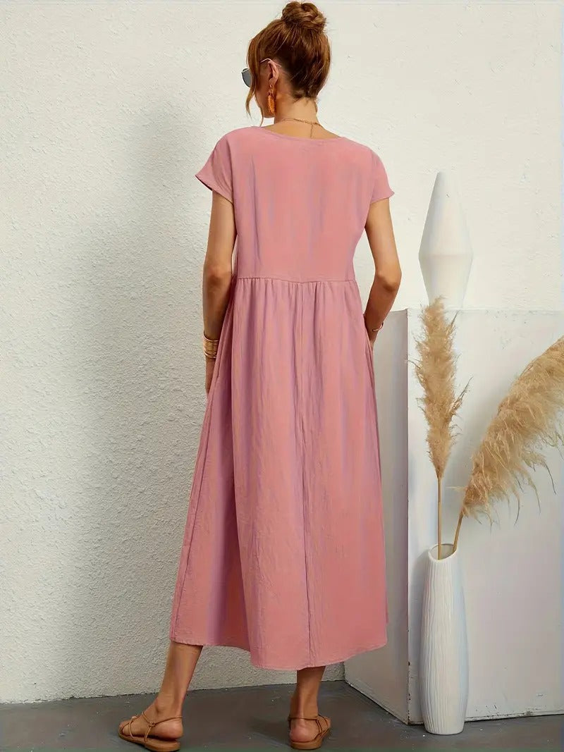 Corsica - Summer Dress With Solid Bag