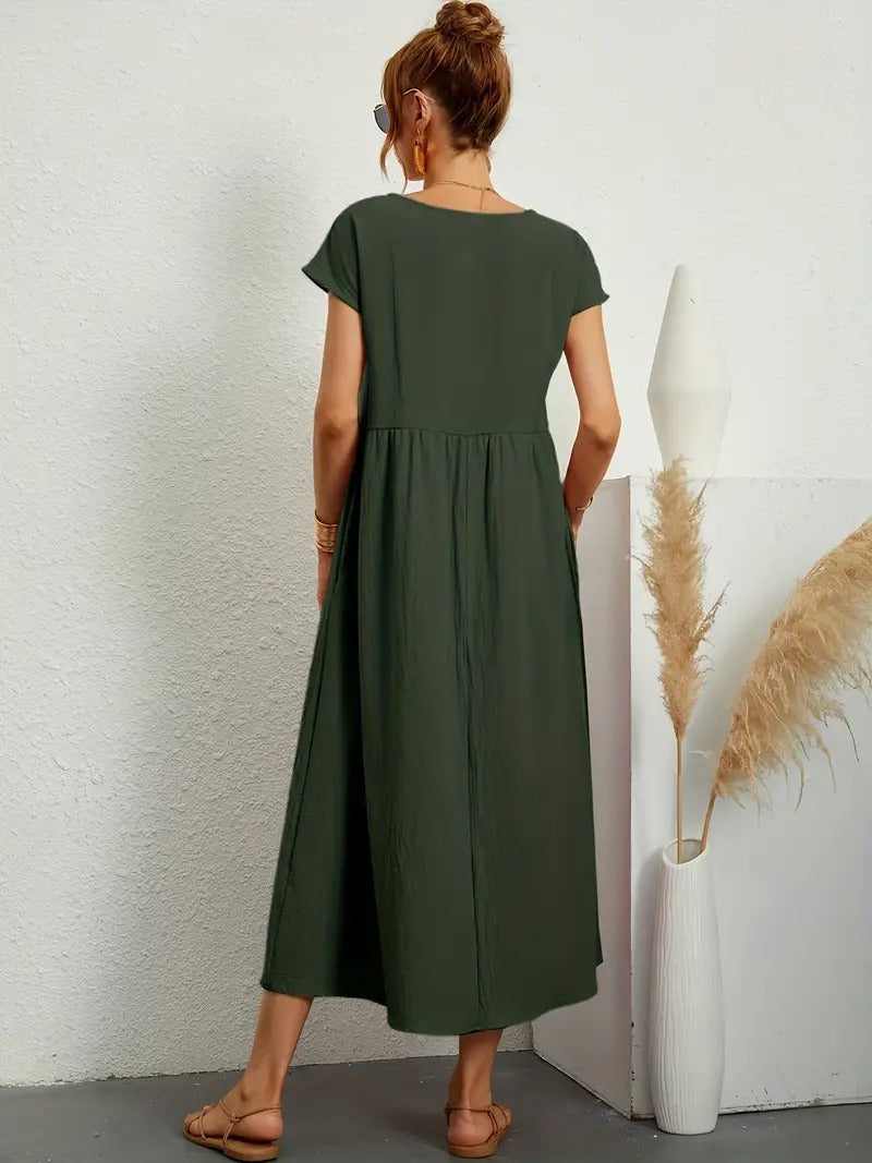 Corsica - Summer Dress With Solid Bag