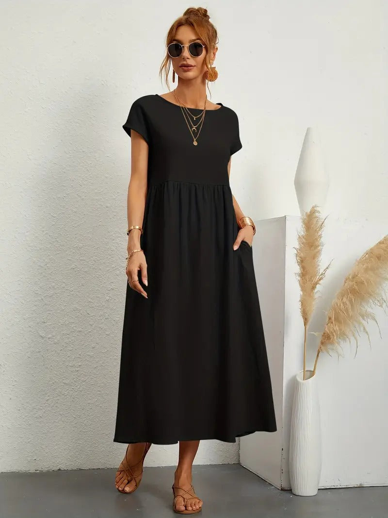 Corsica - Summer Dress With Solid Bag