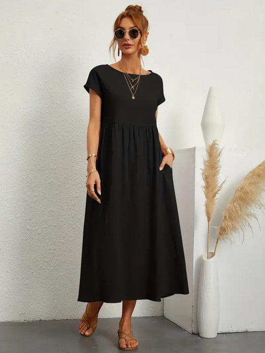 Corsica - Summer Dress With Solid Bag