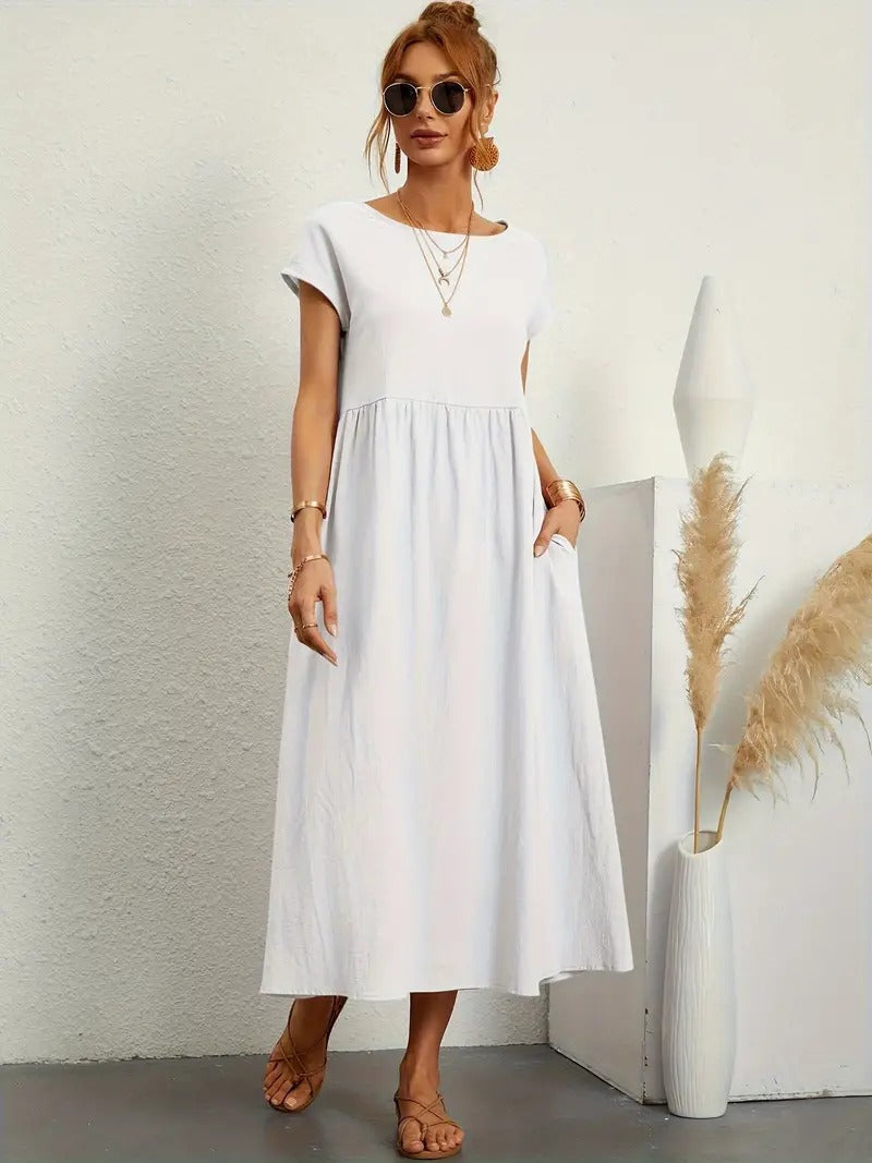 Corsica - Summer Dress With Solid Bag