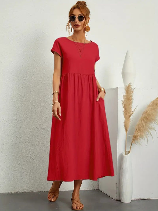 Corsica - Summer Dress With Solid Bag