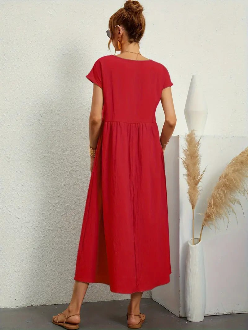 Corsica - Summer Dress With Solid Bag
