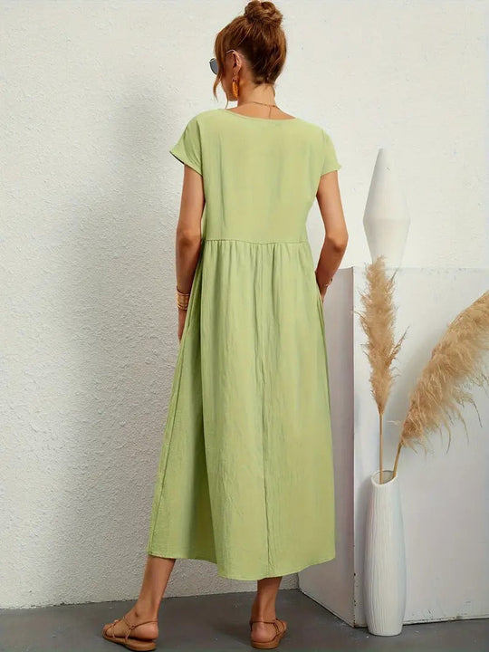Corsica - Summer Dress With Solid Bag