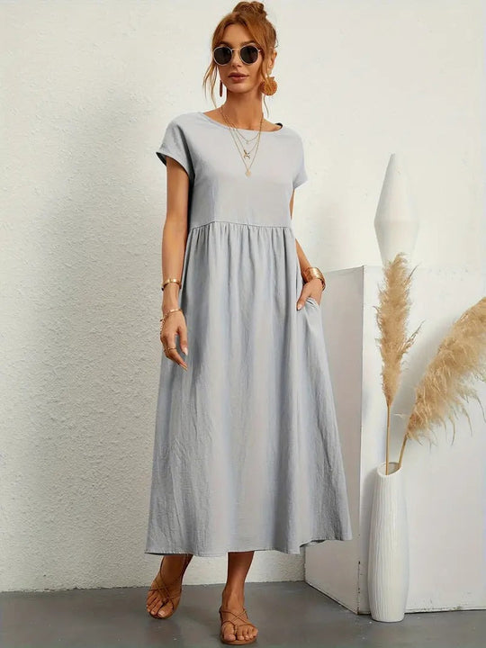 Corsica - Summer Dress With Solid Bag