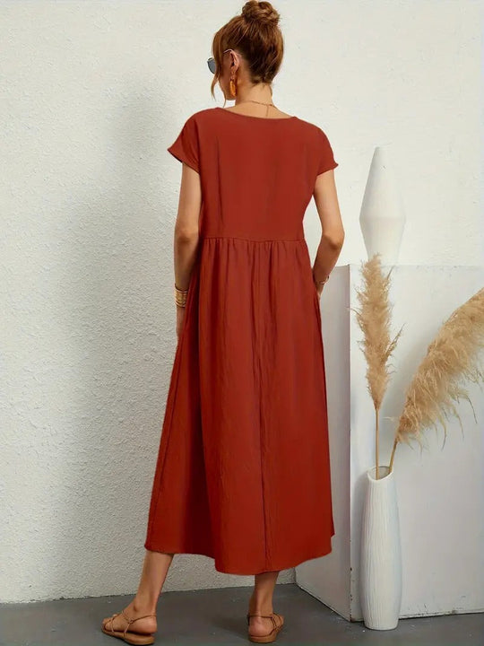 Corsica - Summer Dress With Solid Bag