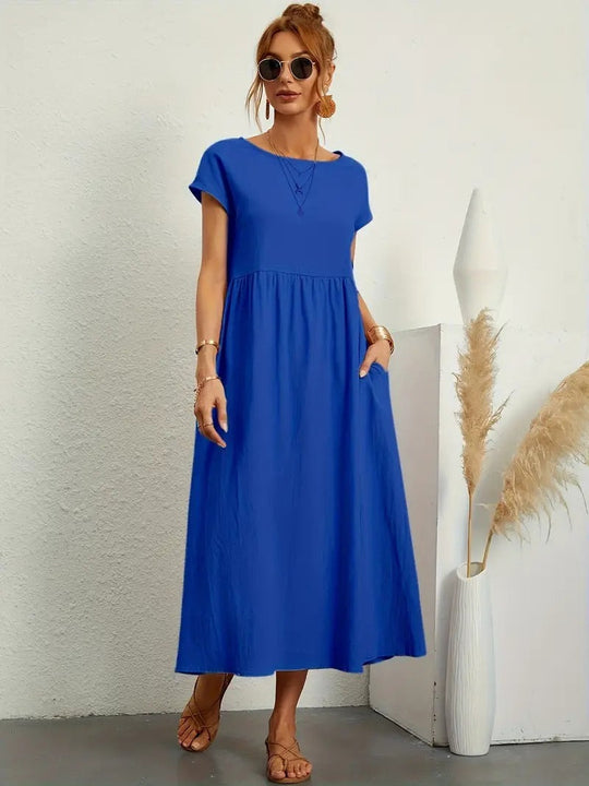 Corsica - Summer Dress With Solid Bag