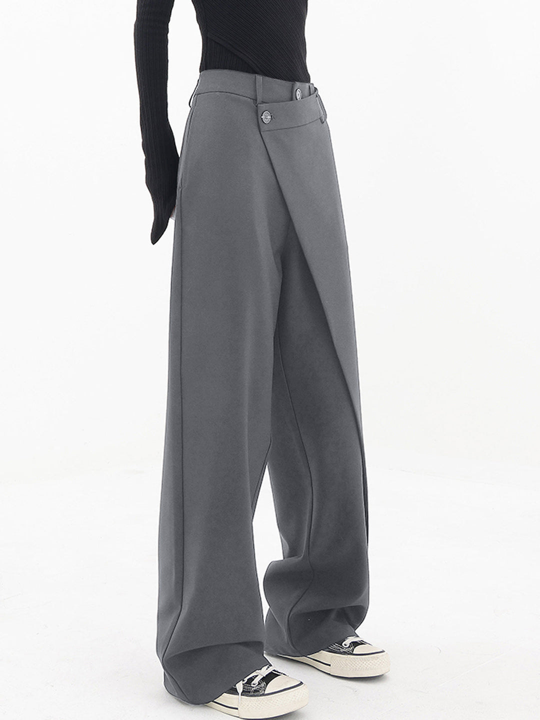 Vivienne | Comfortable Wide-Leg Pants with Asymmetric Closure